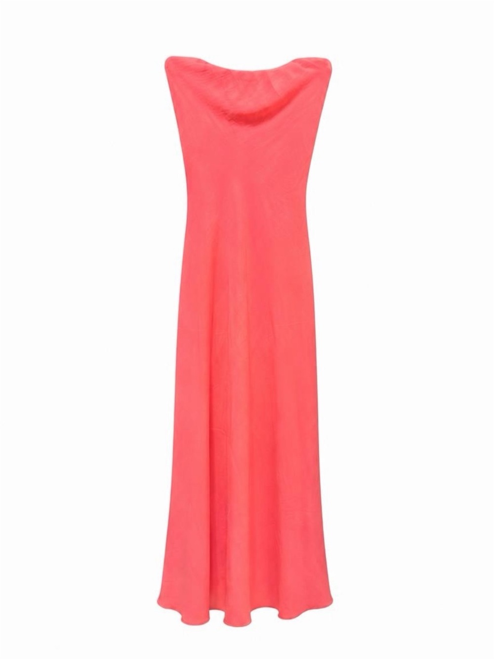 See You Monday Coral Strapless Maxi Dress